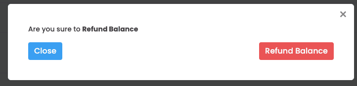 Confirm refund popup