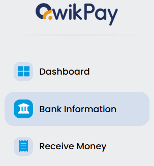 Bank Information section